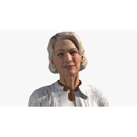 Elderly Lady in Casual Clothes Rigged 3D